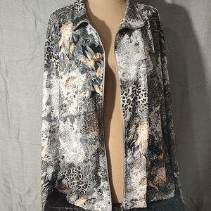 Floral and Animal Print Jacket
